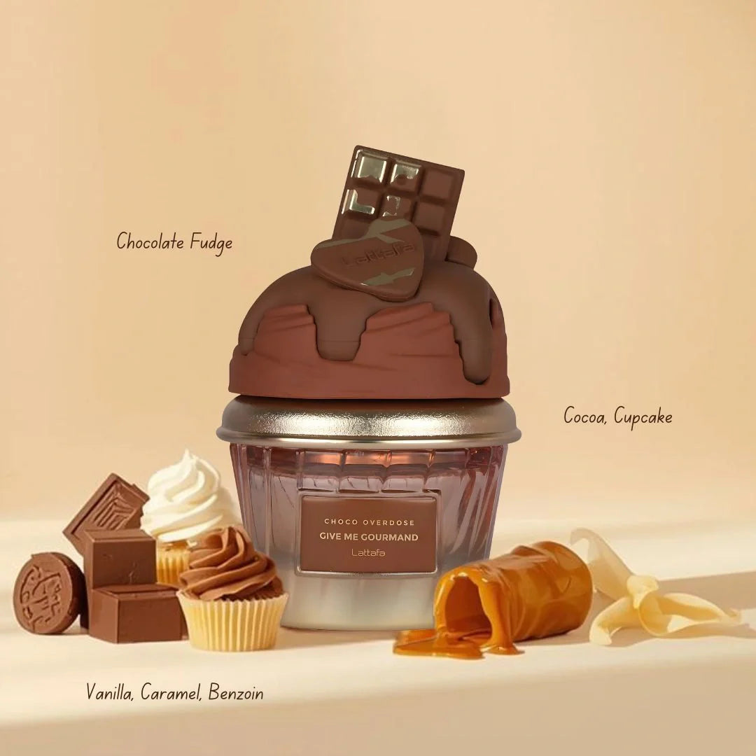 Give me Gourmand Choco Overdose Eau de Parfum Spray 75ml (2.5 oz) by Lattafa