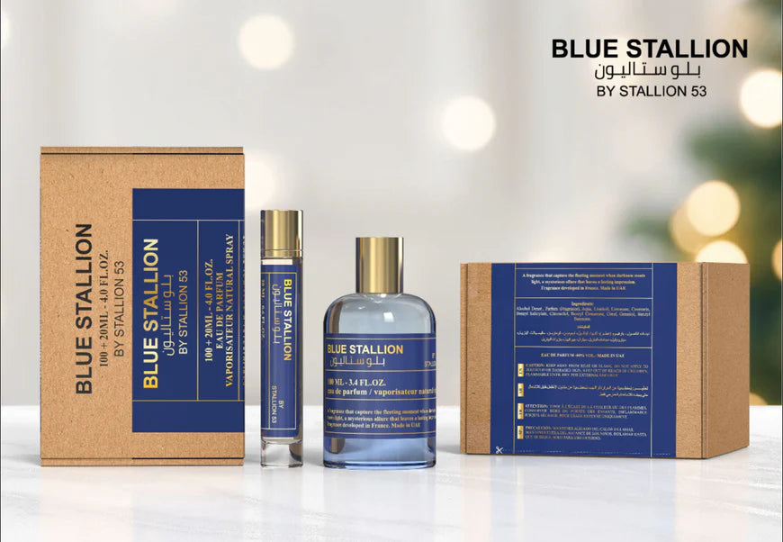 BLUE BY STALLION 53 MEN EDP - 100MI + 20Ml (3.40z) By Emper