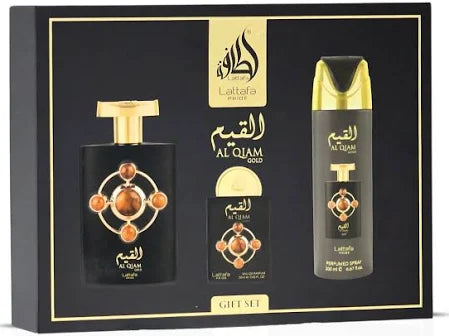 Lattafa Pride Al Qiam Gold 3-Piece Eau de Parfum Gift Set